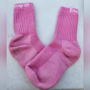 Snap on thick pink socks